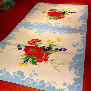 VINTAGE tablerunner 31 inches long by 17 inches wide